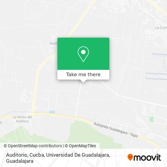 Mapa de Auditorio, Cucba, Universidad De Guadalajara