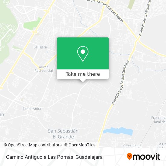 Camino Antiguo a Las Pomas map