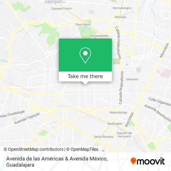 Mapa de Avenida de las Américas & Avenida México