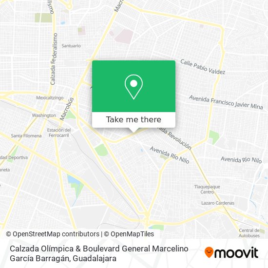 Calzada Olímpica & Boulevard General Marcelino García Barragán map