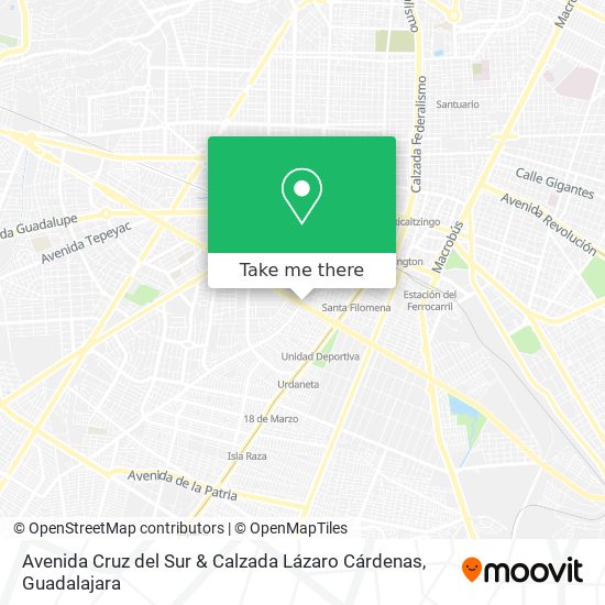 Mapa de Avenida Cruz del Sur & Calzada Lázaro Cárdenas