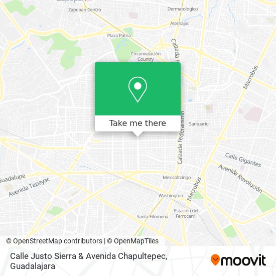 Mapa de Calle Justo Sierra & Avenida Chapultepec