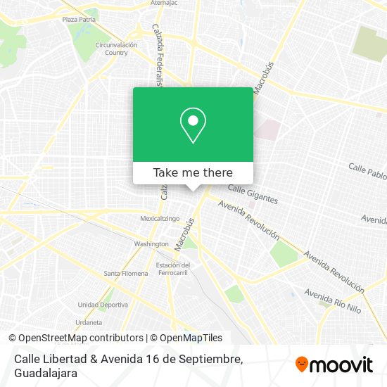 Mapa de Calle Libertad & Avenida 16 de Septiembre