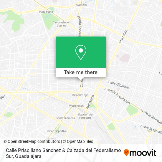 Calle Prisciliano Sánchez & Calzada del Federalismo Sur map