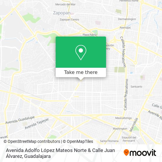 Avenida Adolfo López Mateos Norte & Calle Juan Álvarez map