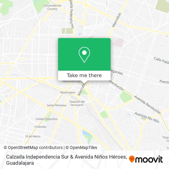 Mapa de Calzada Independencia Sur & Avenida Niños Héroes