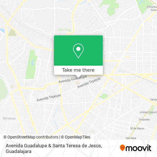 Avenida Guadalupe & Santa Teresa de Jesús map