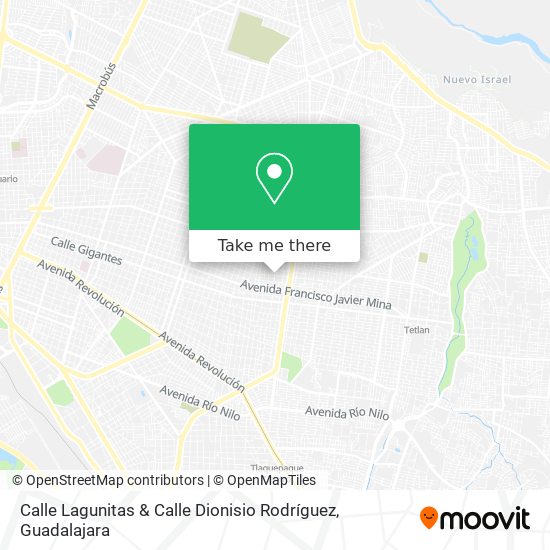 Mapa de Calle Lagunitas & Calle Dionisio Rodríguez