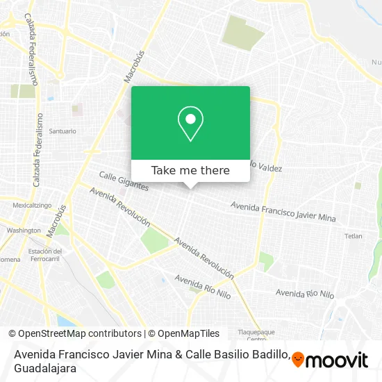 Avenida Francisco Javier Mina & Calle Basilio Badillo map