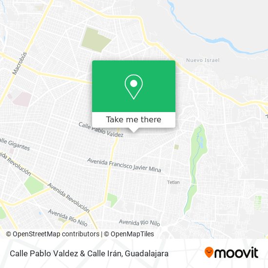 Calle Pablo Valdez & Calle Irán map