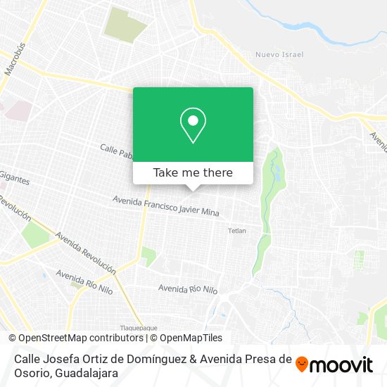 Mapa de Calle Josefa Ortiz de Domínguez & Avenida Presa de Osorio