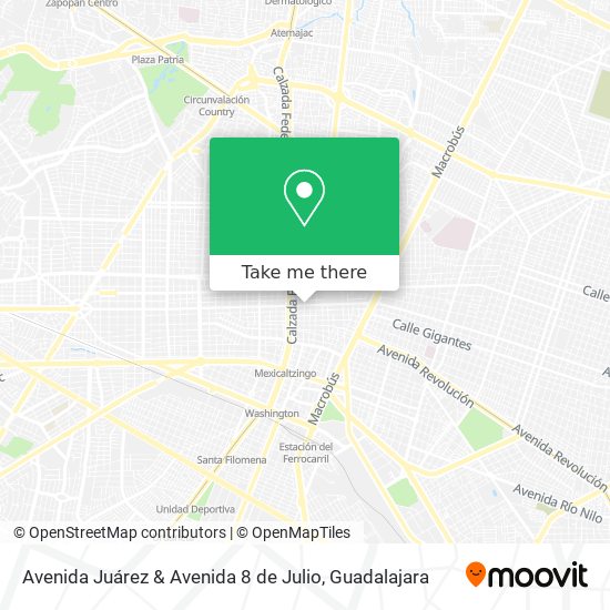 Mapa de Avenida Juárez & Avenida 8 de Julio