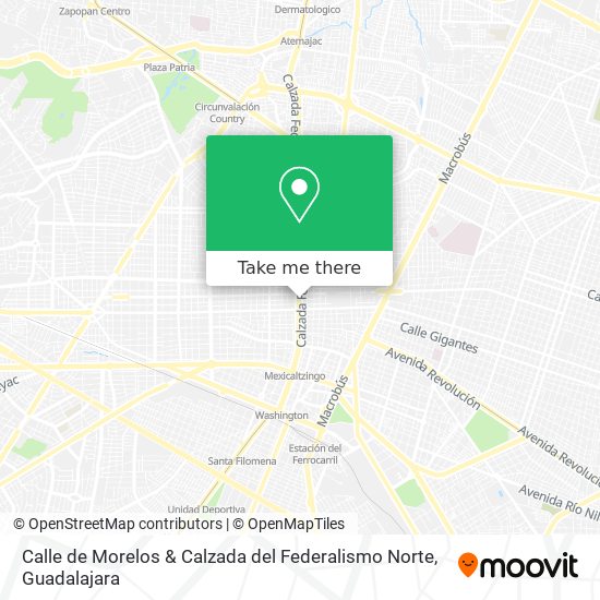 Calle de Morelos & Calzada del Federalismo Norte map