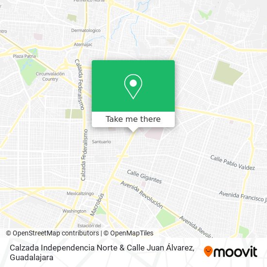 Calzada Independencia Norte & Calle Juan Álvarez map