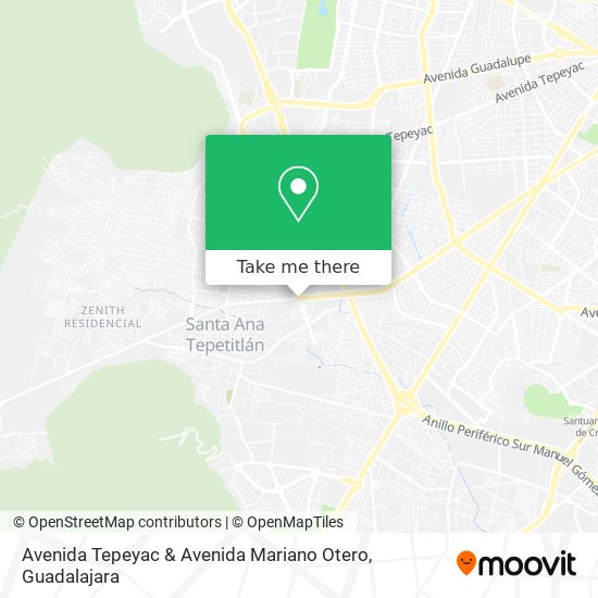 Mapa de Avenida Tepeyac & Avenida Mariano Otero