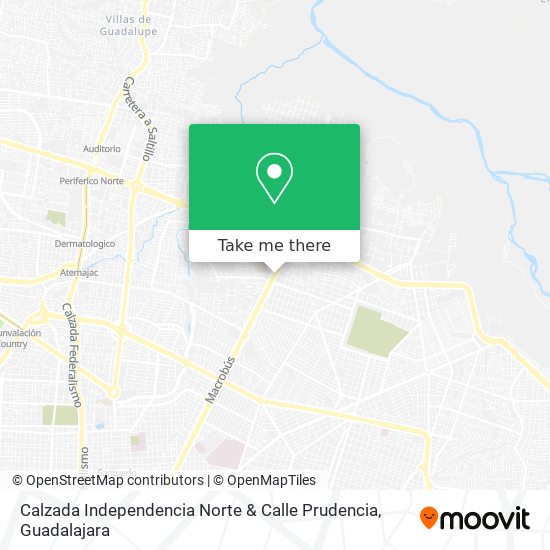 Calzada Independencia Norte & Calle Prudencia map