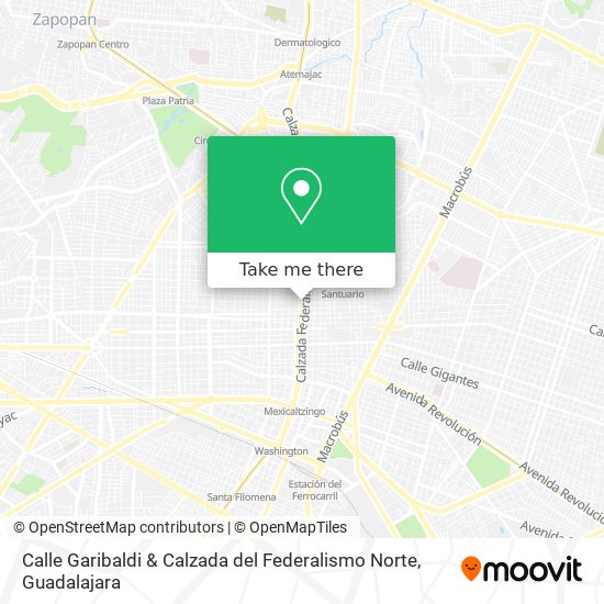 Mapa de Calle Garibaldi & Calzada del Federalismo Norte