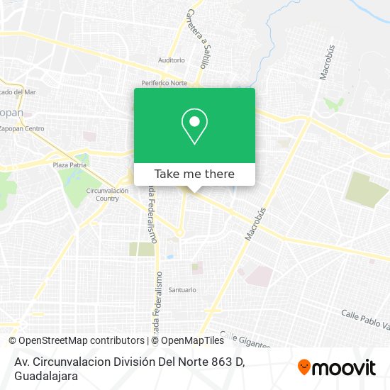 Av. Circunvalacion División Del Norte 863 D map