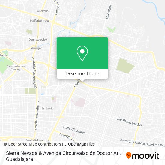 Sierra Nevada & Avenida Circunvalación Doctor Atl map