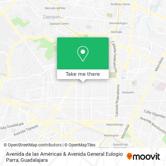 Mapa de Avenida de las Américas & Avenida General Eulogio Parra