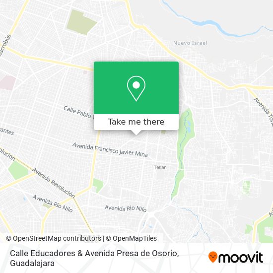 Mapa de Calle Educadores & Avenida Presa de Osorio