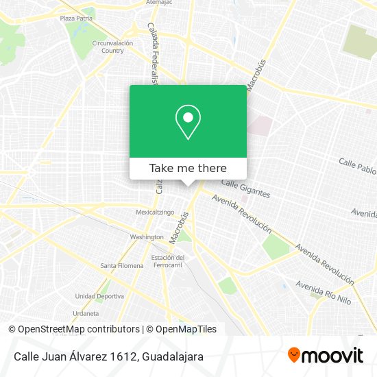 Mapa de Calle Juan Álvarez 1612