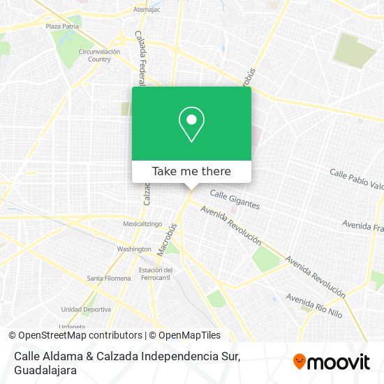 Mapa de Calle Aldama & Calzada Independencia Sur