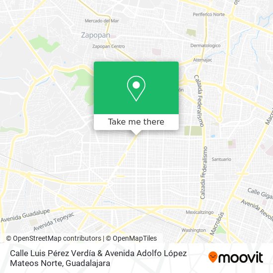 Mapa de Calle Luis Pérez Verdía & Avenida Adolfo López Mateos Norte