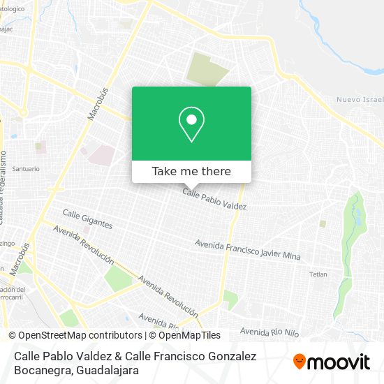 Mapa de Calle Pablo Valdez & Calle Francisco Gonzalez Bocanegra