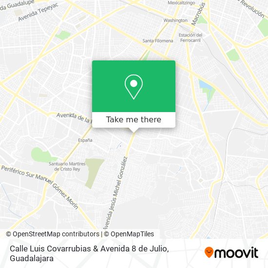 Mapa de Calle Luis Covarrubias & Avenida 8 de Julio