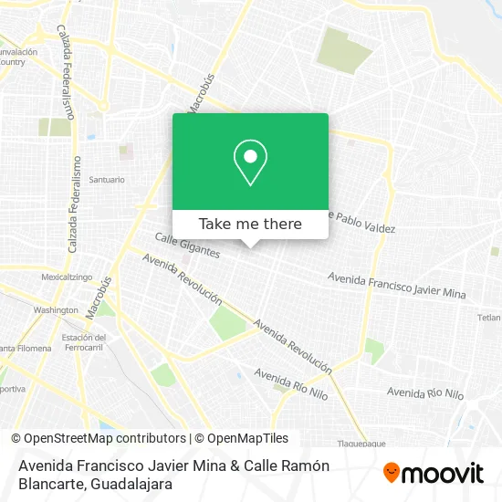 Avenida Francisco Javier Mina & Calle Ramón Blancarte map
