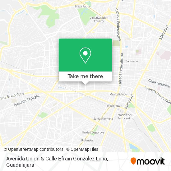 Mapa de Avenida Unión & Calle Efraín González Luna