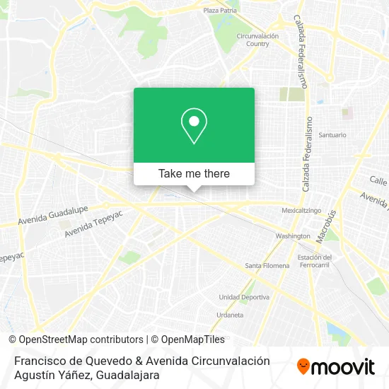 Francisco de Quevedo & Avenida Circunvalación Agustín Yáñez map