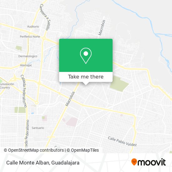 Mapa de Calle Monte Alban