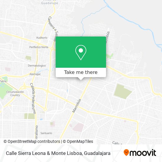 Calle Sierra Leona & Monte Lisboa map