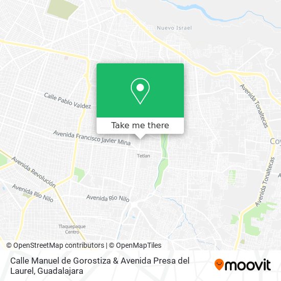 Mapa de Calle Manuel de Gorostiza & Avenida Presa del Laurel