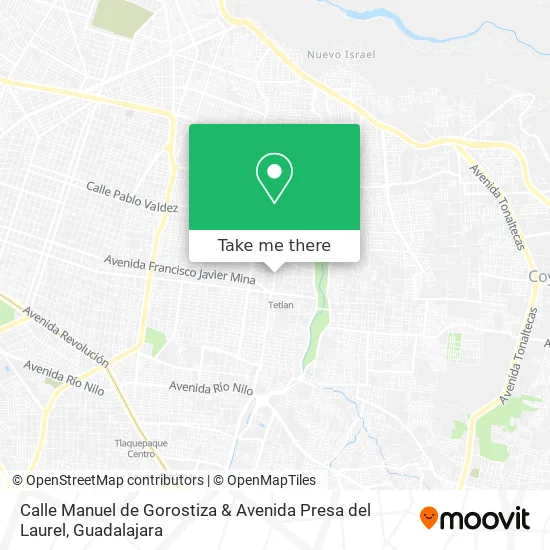 Calle Manuel de Gorostiza & Avenida Presa del Laurel map