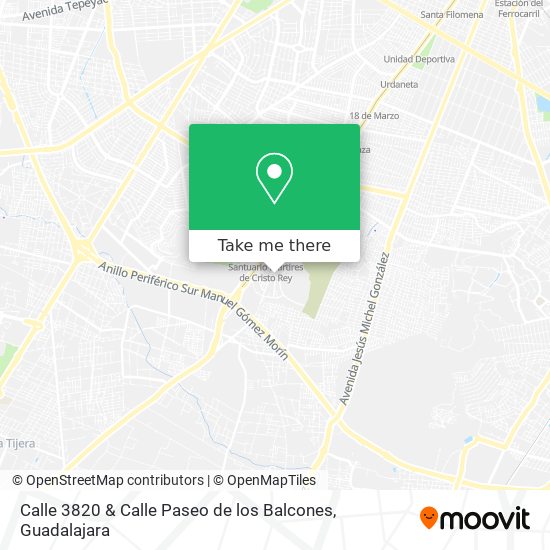 Mapa de Calle 3820 & Calle Paseo de los Balcones
