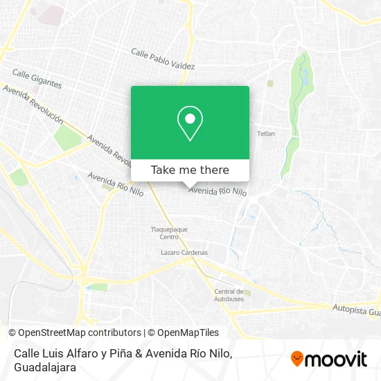 Calle Luis Alfaro y Piña & Avenida Río Nilo map