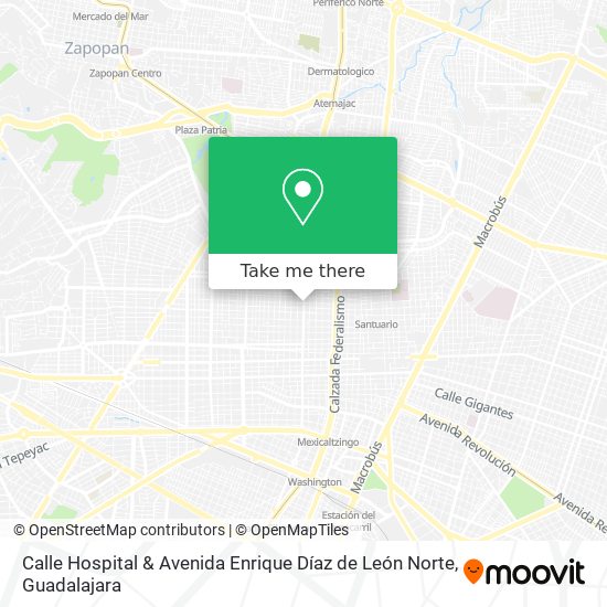Calle Hospital & Avenida Enrique Díaz de León Norte map