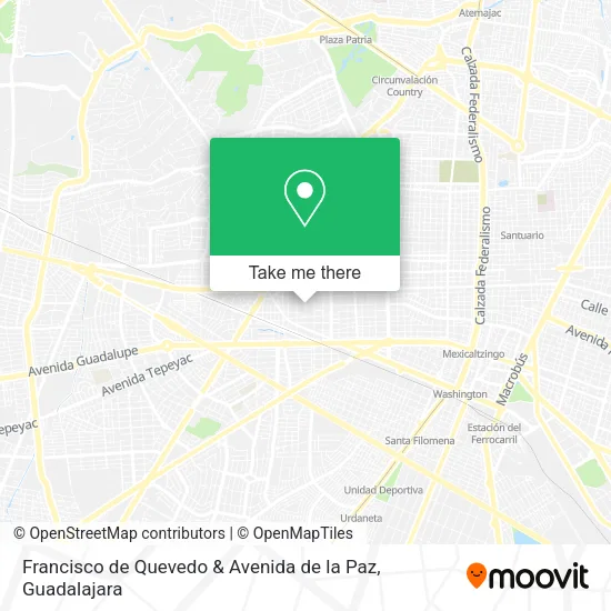 Mapa de Francisco de Quevedo & Avenida de la Paz
