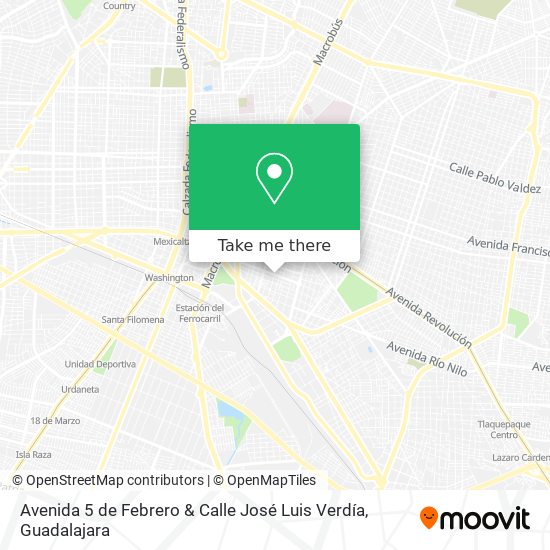 Mapa de Avenida 5 de Febrero & Calle José Luis Verdía