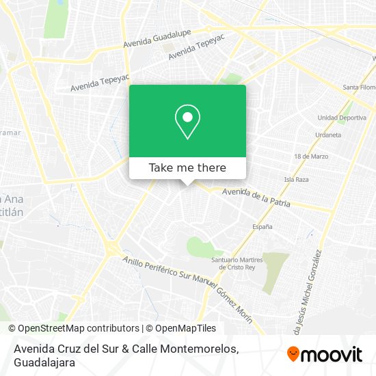 Avenida Cruz del Sur & Calle Montemorelos map