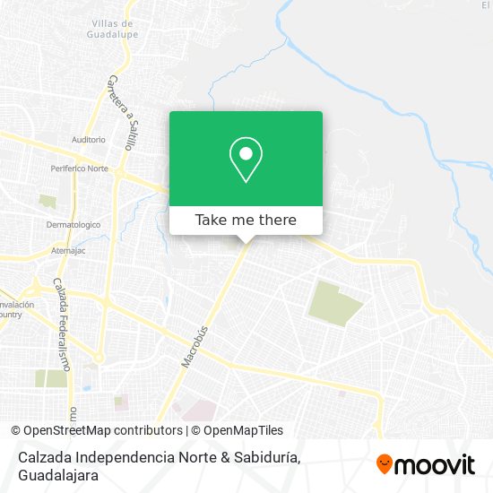 Calzada Independencia Norte & Sabiduría map