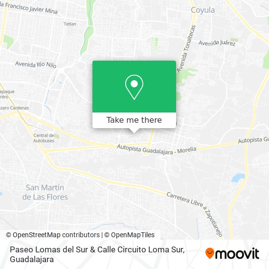 Mapa de Paseo Lomas del Sur & Calle Circuito Loma Sur