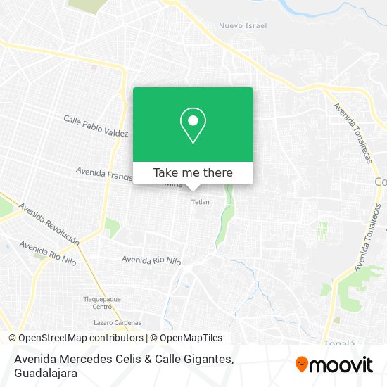 Avenida Mercedes Celis & Calle Gigantes map