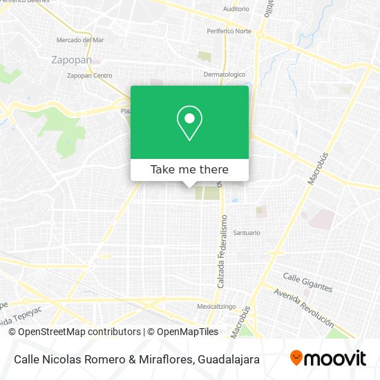 Calle Nicolas Romero & Miraflores map