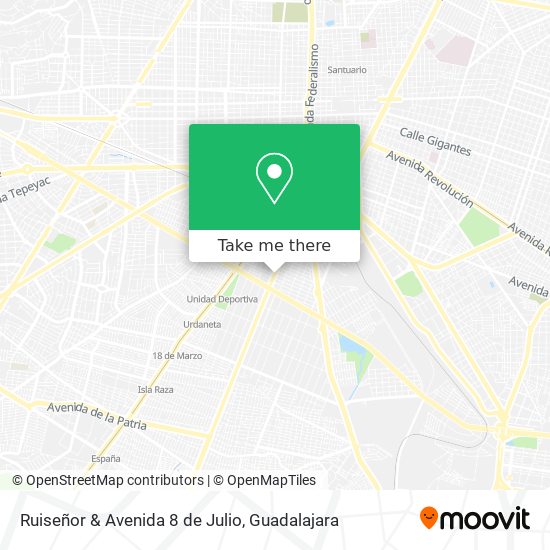 Mapa de Ruiseñor & Avenida 8 de Julio