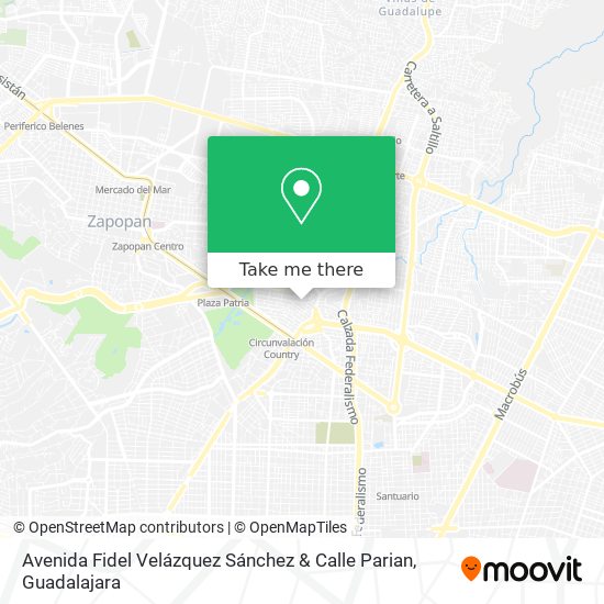 Avenida Fidel Velázquez Sánchez & Calle Parian map