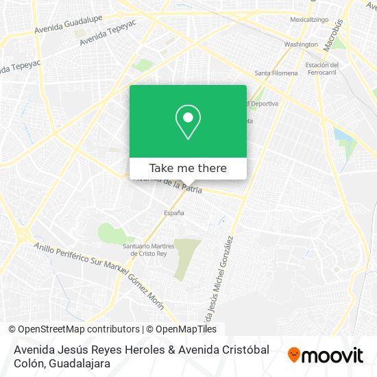 Mapa de Avenida Jesús Reyes Heroles & Avenida Cristóbal Colón